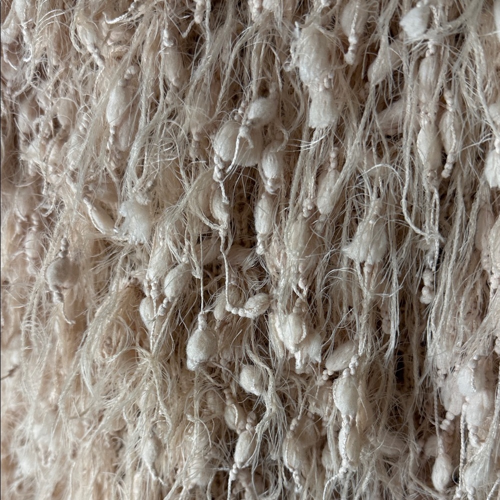 JODIFL Cream Shaggy Open-Front Sweater Vest - Picture 4 of 5